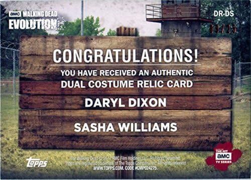 Walking Dead Evolúció Jelmez Szekrény Kártya DR-DS Kettős Daryl & Sasha 09/25