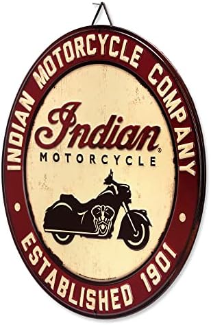 Open Road Márka Indiai Motoros Társaság Kerek Fém Tábla - Klasszikus Indiai Motoros Társaság Jele a Garázs, a Műhely, vagy Barlangban