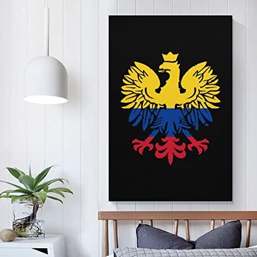 Kolumbia Zászló a lengyel Sas Nyomtatott Festmény Wall Art Modern Grafika Függőleges Lógó Képet a Hálószobában Otthon Dekoráció