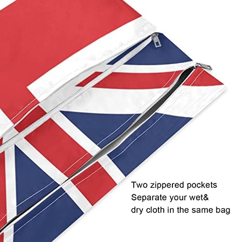 Az egyesült királyság Union Jack Zászló Brit Nedves-Száraz Táska 2 Csomag Cipzár, Ruhát, Táskát Szervező Tok Vízálló Újrafelhasználható