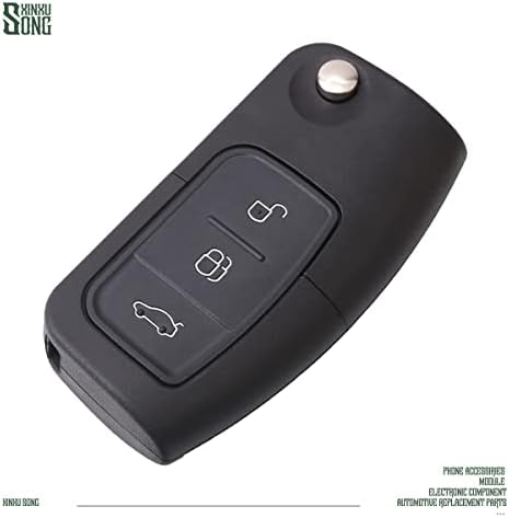 XINXUSONG Autós kulcstartó Kulcs nélküli Vezérlés Bejegyzés Távoli Járművek Cseréje Kompatibilis Focus Mondeo Fiesta 433MHZ 3 Gomb