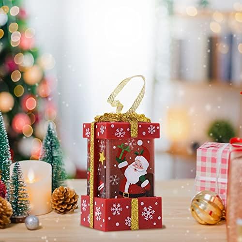 Kert Elefánt Szobor Karácsonyi Kreatív Ajándék Világító Karácsonyfa Asztali Díszek, Karácsonyfa Kis Ajándékok Hordozható Ragyogó Ajándék Doboz