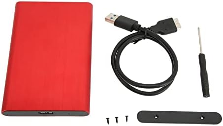 Merevlemez Ház, Hordozható USB 3.0 Merevlemez ház LED-es Állapotjelző 2,5 Hüvelykes SSD Merevlemez (Piros)