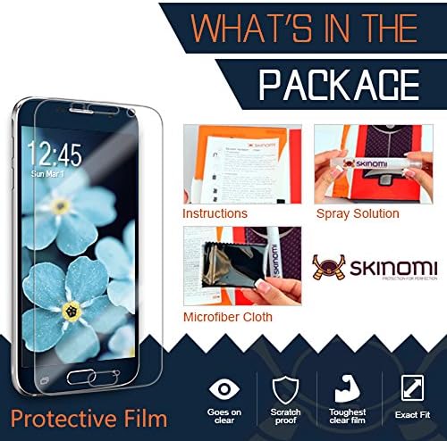 Skinomi képernyővédő fólia Kompatibilis Apple Nézni Sorozat 8/7 (45mm)(6-Pack) Tiszta TechSkin TPU Anti-Buborék HD Film