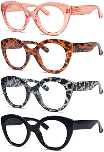 Eyekepper 4 Csomag Kerek Szemüvege Hölgyek Nagy Keret Olvasók a Nők +2.50