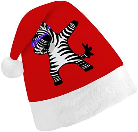 Vicces Zebra Karácsonyi Kalap Mikulás Kalap, Rövid Plüss Fehér Bilincs a Férfiak a Nők Karácsonyi Ünnepi Parti Dekoráció