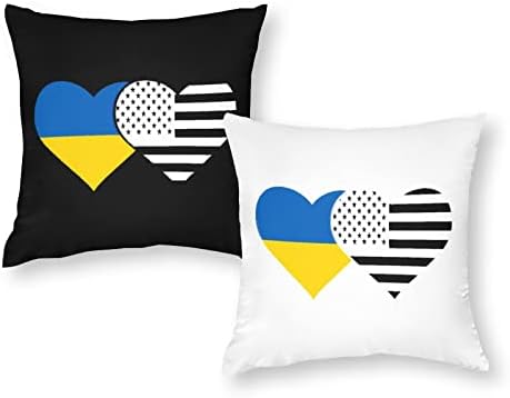 Ukrán Zászlót, Amerikai Zászló Készlet 2 Párnát Takaró Szögletes Párna, Párnahuzat a Kanapé, Kanapé, Hálószoba, Autó Dekoráció