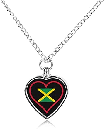 Imádom Jamaica Piros Szív Pet Urna Nyaklánc Személyre Szabott Ash Jogosultja Szív Emlék Medál Emlékmű Ékszerek, Egyedi Egyedi Ajándék,