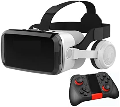G04BS Vezeték nélküli VR Szemüveggel 3D-s Virtuális Valóság Doboz Google Karton Sztereó Mikrofon Fülhallgató Sisak 4.7-7.2 Okostelefon+Joystick
