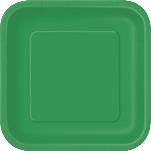 Egyedi Tér Vacsora Papír Tányér, 9, Smaragd Zöld
