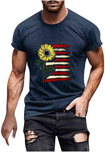 lcepcy Vicces július 4-Tees a Férfiak Alkalmi Legénység Nyak Rövid Ujjú póló Edzés Sportos Hazafias Tshirt