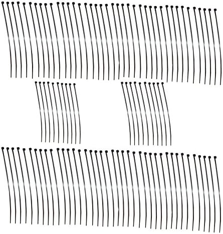 Fekete Nylon Kábel Köti karperecet Zár Kapcsolatok 3.6 mm x 200mm 100 Csomag