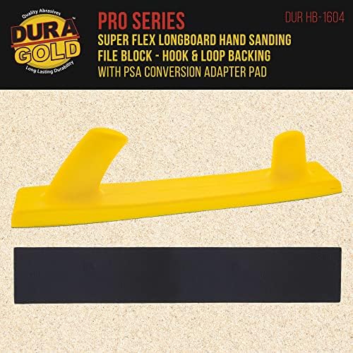 Dura-Gold Pro Sorozat Szuper Flex Longboard Kézi Csiszolás Fájl Blokk Mindkét Horog & Hurok Hordozó, valamint a PSA Adapter Pad