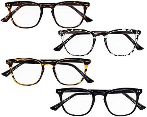 Eyekepper 4 Csomag Olvasó Szemüveg - Retro Design Olvasó Szemüveget a Férfiak a Nők Olvasás +2.75