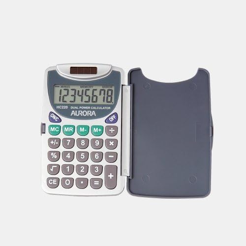 【セット販売】 オーロラジャパン ハンディ電卓 8桁表示 HC220×20個