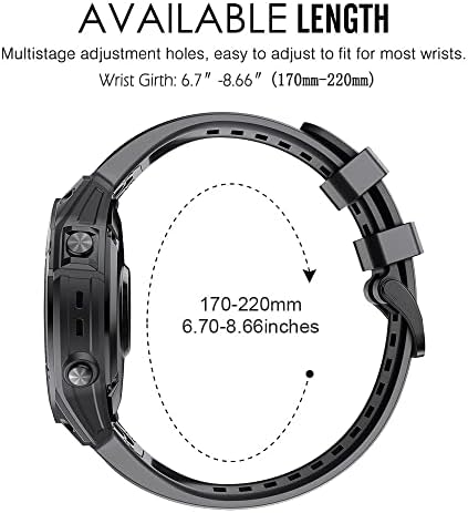 DJDLFA 22 26mm Szilikon Watchband Pántok a Garmin Fenix 6X 6 Pro 7 X 7 5 5X 3 3HR 945 Smartwatch Karkötő gyorskioldó Csuklópánt (Szín