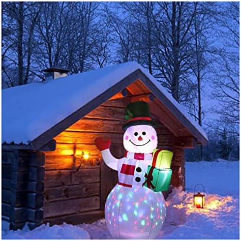 PIFUDE télapó 1,8 m Felfújható Mikulás Felfújható Hóember Ragyogó Karácsonyi Party Dekoráció Új Évben Karácsony (Szín : Világos Szürke)