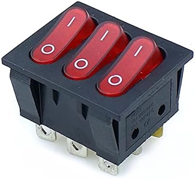 SVAPO Nagy Rocker Kapcsoló piros háromállású Kapcsolót a 9 Pin-2 Pozíció Multi-Kés Egyetlen Dobja 15A 20A 250V 125VAC AC ON-Off