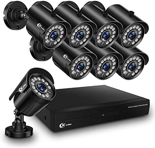 XVIM 1080P Vezetékes Biztonsági Kamera Rendszer - 8CH Haza, Biztonsági Kamera Rendszer, DVR(Nem, Merevlemez), 8DB Biztonsági Kamerák,