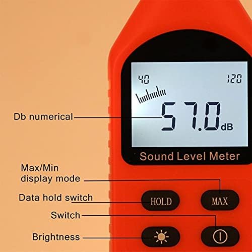 JIESEING Nagy Pontosságú DB Mérő Digitális Zaj mérőműszer 30~130dB Mini hangerő Decibel Monitor Elektromos