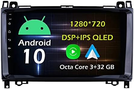 9 3+32GB Android 10 Dash Autó Sztereó Rádió Alkalmas Mercedes Benz B200 2004-2012 Sprinter W209 W169 fejegység, GPS, Navigáció Carplay