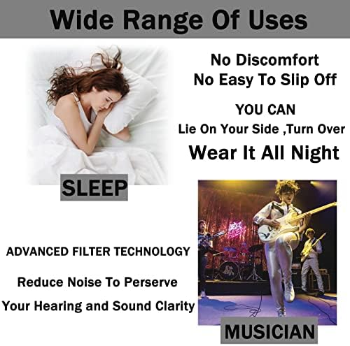 Füldugó Alszik a zajcsökkentés， Újrafelhasználható Szilikon Füldugó a Koncertek，Csendes Zaj füldugó a lőtér/Zaj Érzékenység/Motorok/hallásvédő