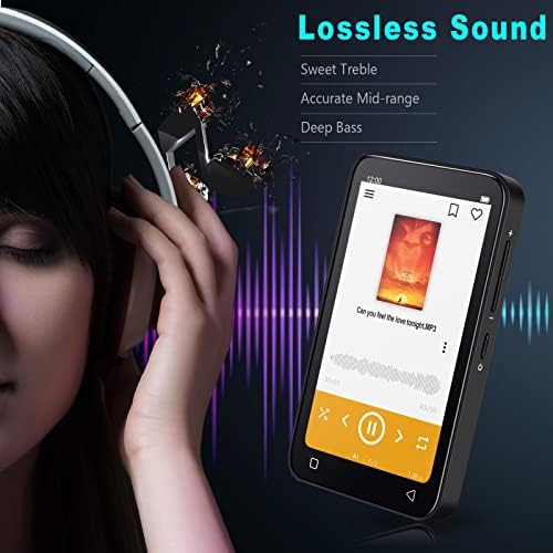 Luoran MP3 Lejátszó, Bluetooth & WiFi, 4.0 IPS Kijelző, MP4 Hordozható zenelejátszó, Teljes Érintőképernyős & Hangszóró,
