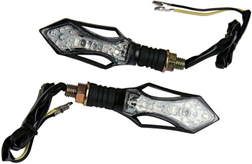 MotorToGo Fekete LED-es Motorkerékpár-indexet Tiszta Lencse Fekete Nyíl LED-es irányjelző Lámpák Szemellenző Kompatibilis
