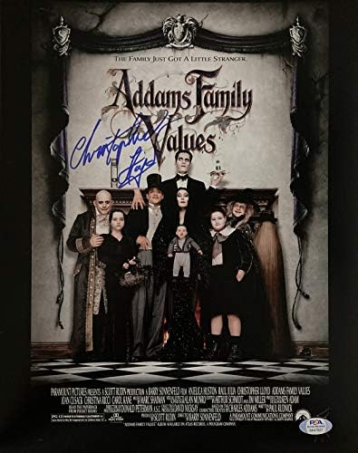 Christopher Lloyd autográf, aláírt 11x14 Az Addams family PSA COA Fester