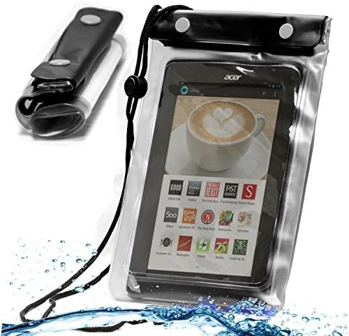 Navitech Fekete Vízálló tok/Vízálló burkolat Kompatibilis A 10 Hüvelykes Táblagépek, Beleértve A Sony Xperia Tablet Z