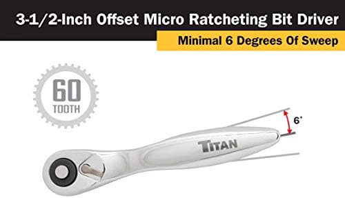 Titán 11207 3-1/2-Hüvelyk Offset Micro Ratcheting Kicsit Vezető
