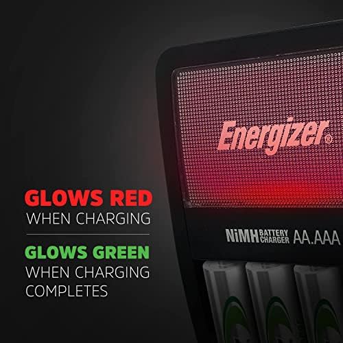 Energizer Tölthető AAA Elem vagy AA, AAA Akkumulátor Töltő 4 AA NiMH Akkumulátorok Kit, 12 Szám