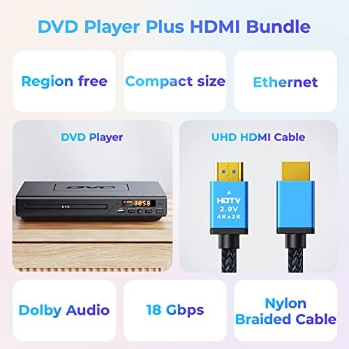 DVD-lejátszó, TV Csomag 4K UHD HDMI Kábel 10 Méter