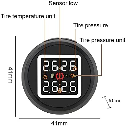 LIRUXUN Autó Gumiabroncs-Nyomás figyelő Rendszer 4 Belső Érzékelők Üzemanyag-Magas Hőmérséklet Riasztás TPMS szivargyújtó Típus