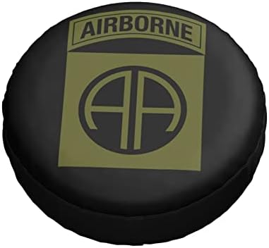 82 Airborne Division Autó Pótkerék Fedél Univerzális Alkalmas Utánfutó, Lakókocsi, TEREPJÁRÓ, Teherautó,Fekete Vízálló Puha