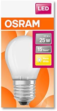 OSRAM LED lámpa/Bázis: E27 / Meleg Fehér / 2700 K / 2.50 W/Csere 25 W-os Izzó/Hó/LED Utólag Klasszikus P [Energiahatékonysági Osztály