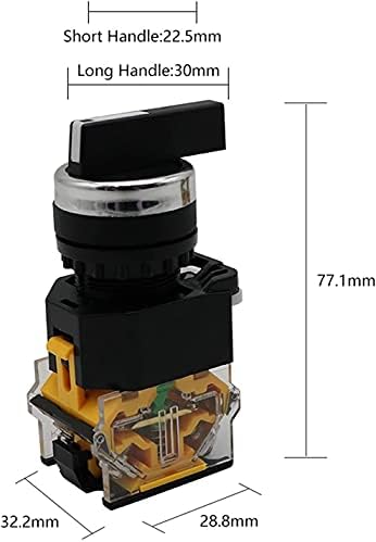 NEYENS 22mm Választó Gomb Rotary Switch Reteszelés Pillanatnyi 2NO 1NO1NC 2 3 helyezze DPST 10A 400V hálózati Kapcsoló BE/Ki