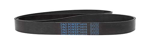 D&D PowerDrive TF040285 TUF Öv Csere Öv, K Öv keresztmetszet, 29.25 Hossz, Gumi