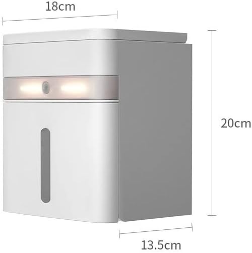 WYKDD Falra Szerelhető Wc-Papír tartó Intelligens Érzékelő LED Világítás Nagy Kapacitású vécépapír Tároló Doboz