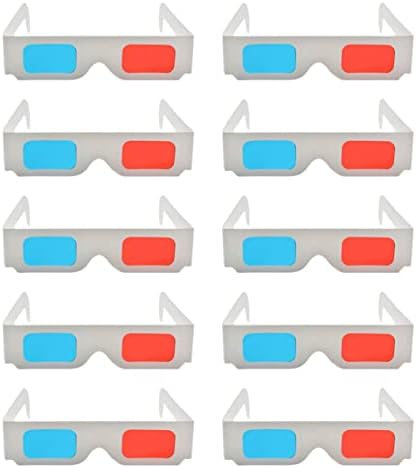 SOLUSTRE 50pcs Szemüveg: Divat Szemüveg Dvd-Anaglif Keret Felnőttek Mozi Szemüveg Gyerek Karton Filmek Gyakorlati Fehér D
