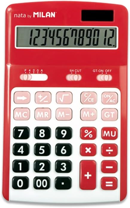 A. C. Milan Buborékfólia calculadora 12 dígitos roja