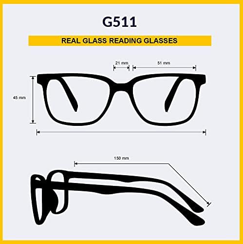 VS SZEMÜVEG Igazi Üveg Olvasó Szemüveg Világos Igazi Üveg Lencse Genius G511 Műanyag Keret