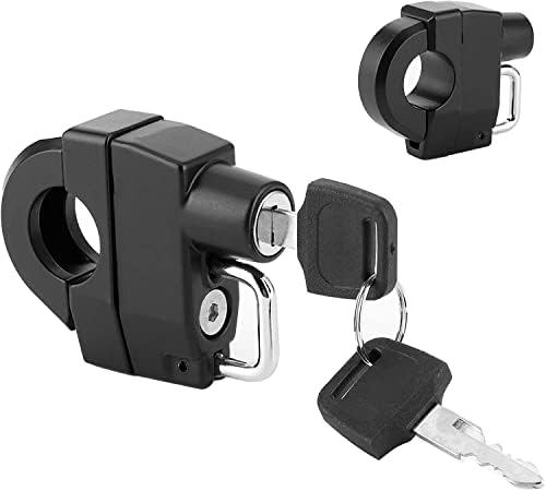Univerzális Motoros Sisak Lock lopásgátló Sisak Biztonsági Zár Fém 22mm-26mm Fekete, 2 Kulcs