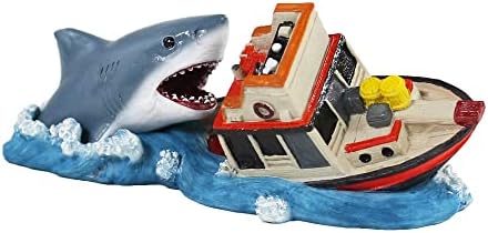 Penn-Plax Jaws Hivatalosan Engedélyezett Akvárium Dekoráció – Hajót Támadás – Biztonságos Édesvízi, mind Sósvízi akváriumok – Kis