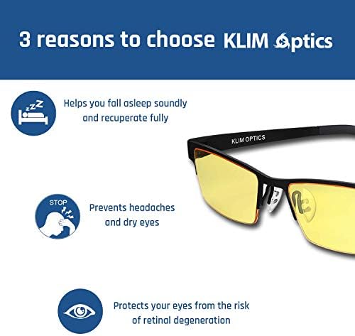 KLIM Optika Kék Fény Blokkoló Szemüveg Csökkenti a Szem Megerőltetése, valamint a Fáradtság, illetve a Chroma Vezeték nélküli