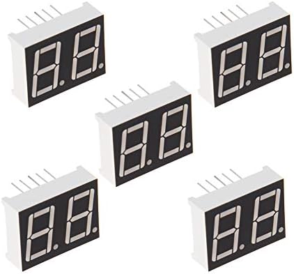 Othmro 5db Közös Katód LED Kijelző Digitális Cső 2 Bit 7 Szegmens Fekete 10Pin egy Jó Egységes Fény Kimeneti