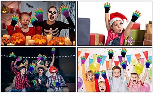 VICSPORT LED Kesztyű, Ujj LED Kesztyű Meleg Villogó Fények 6 Különböző Módok a Gyerekek Halloween, Karácsony,Születésnapi