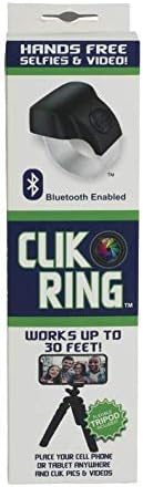 A Clik Gyűrű MyClikRing-Rózsaszín Bluetooth Önarckép/Video Remote állvánnyal (Plüss Rózsaszín Fekete Állvány)