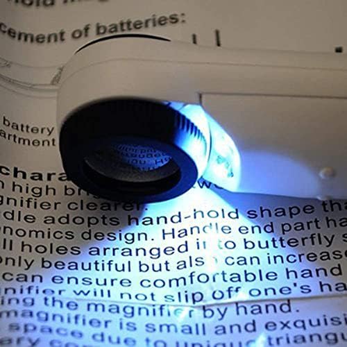 Többfunkciós Nagyító 40X Megvilágított Nagyító, Kézi Nagyító, 2 LED-es Lámpák