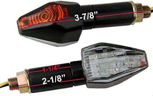 MotorToGo Fekete LED-es Motorkerékpár-indexet Szemellenző Mutatók Szemellenző indexet, Lámpák Kompatibilis Yamaha YZF R1S